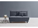 Schlafsofa ELL + ELL "Tilda", blau (dunkelblau), B:125cm H:90cm T:100cm, 100% Polyester, Sofas, Schlafsofa, Breite 125 cm, inkl. 2 Zierkissen
