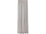 Vorhang GERSTER "Anzo" Gr. 1, grau, B:140cm H:245cm, Wirkware, Leinen, Polyester, Gardinen, Vorhang, Fertigschal Uni