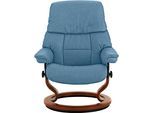 Relaxsessel STRESSLESS "Ruby", blau (sparrow blau paloma), B:79cm H:98cm T:76cm, Leder PALOMA: Paloma ist ein durchgefärbtes Semianilin-Möbelleder mit natürlicher Narbung. Es wurde mit einer leichten Oberflächenbehandlung versehen, um es beständiger zu machen. Paloma ist weich im Griff und hat eine warme Ausstrahlung. Es ist atmungsaktiv und feuchtigkeitsabsorbierend. Paloma wird besonders von all