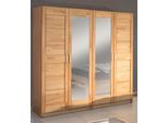 Drehtürenschrank OTTO HOME "Triest", beige (kernbuche), B:193cm H:200cm T:60cm, Schränke, Drehtürenschrank, teilmassiv, FSC-zertifizierte Buche