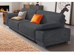 3-Sitzer SIT & MORE "Coria", grau (dunkelgrau), B:215cm H:80cm T:99cm, Kunstleder SOFTLUX;Struktur ( 100% Polyester);Struktur fein ( 90% Polyester; 10% Polyamid);Luxus-Microfaser ALTARA NUBUCK (100% Polyester), Sofas, 3-Sitzer