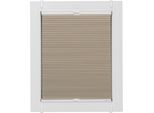 Wabenplissee SUNLINES "One Size Style Honeycomb VD", beige (sand, weiß, weiß), B:70cm H:210cm, Obermaterial: 85% Polyester, 15% sonstige Fasern, Plissees, Wabenplissee, Zubehörfarbe weiß, zum Klemmen