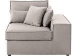 Sofaelement OTTO HOME "Florid", beige, B:100cm H:75cm T:100cm, Baumwollmix (60% Baumwolle/40% Leinen);Struktur fein (100% Polyester);Samtoptik (100% Polyester);Samtvelours (100% Polyester);Struktur (100% Polyester);Struktur recycelt (100% recyceltes Polyester), Polsterelemente, Sofaelement, als Teil eines Modulsofas,, fester Sitzkomfort, auch in Cord