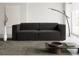 Schlafsofa WERK2 "Kansas Breite 252 cm, modern & bequem, viel Platz, kubisches Design", anthrazit, B:252cm H:76cm T:99cm, 100% Polyester, Sofas, Schlafsofa, Struktur, Bettkasten