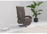 TV-Sessel SIT & MORE "Zoe, inkl. Kopfteilverstellung & 360 Drehfunktion", braun (schlamm), B:74cm H:112cm T:82cm, 100% Polyester, Sessel, TV-Sessel, wahlweise mit 2 Motoren, Akku & Aufstehhilfe