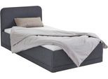 Polsterbett, grau (anthrazit), B:110cm L:210cm, Bezug Bett: wahlweise Microfaser (100% Polyester), Strukturstoff (77% Polyester, 23% Viskose) oder Kunstleder;Bonnell-Federkernmatratze: Mischgewebe (51% Polyprophlen, 39% Polyester, 10% Baumwolle);Kaltschaummatratze: Frottee (100% Polyester), Bezug abnehm- und waschbar bis 60C, WESTFALIA SCHLAFKOMFORT, Betten, Polsterbett, inkl. Bettkasten bei Ausfü