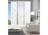 Schiebegardine VISION S "GRASIL 3er SET" Gr. 1, grau, B:60cm H:260cm, Polyester, Gardinen, Schiebegardine, Bambus-Optik, Digital bedruckt