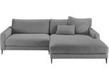 Ecksofa HOME AFFAIRE "Downtown, B/T/H: 272/190/84 cm L-Form", grau (platin), B:272cm H:84cm T:190cm, 100% Polyester, Sofas, Ecksofa, weicher Sitzkomfort auch in Cord und Bouclé, incl. Zierkissen