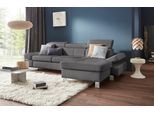 Ecksofa EXXPO - SOFA FASHION "Fiji, hochwertige Detailverarbeitung, Breite 292cm, L-Form", grau (delphin), B:292cm H:98cm T:167cm, Luxus-Kunstleder;Webstoff (100% Polyester);Webvelours (100% Polyester), Sofas, Ecksofa, bequem durch Kopf- und Armteilverstellung, wahlweise mit Bettfunktion