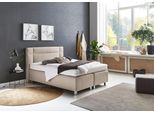 Boxspringbett, beige (feinstrukturstoff sand), Ohne Topper, Liegefläche B/L: 140cm x 200cm, H3, Bonnell-Federkernmatratze, Bezug Unterbox und Kopfteil: Feinstrukturstoff (77% Polyester, 23% Viskose);Bezug Obermatratze 100% Polyester, waschbar bis 60C, WESTFALIA SCHLAFKOMFORT, Komplettbetten, Boxspringbett, in diversen Ausführungen