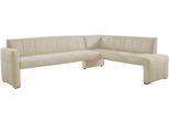 Essbank EXXPO - SOFA FASHION, beige (sand), B:265cm H:83cm T:199cm, Sitzbänke, Essbank, elegant und modern mit hohem Sitzkomfort