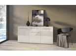 Kommode OTTO HOME "Piano", beige (beige hochglanz), B:180cm H:84,6cm T:45,2cm, Holzwerkstoff, Sideboards, Kommode, Hochglanz UV lackiert, Soft-Close Funktion