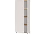 Aktenschrank GERMANIA "Adrano", kaschmir, navarra, eiche, nachbildung, B:61cm H:145cm T:34cm, Holzwerkstoff, Schränke, Aktenschrank, passend für Ordner, in 2 Höhen, beidseitig montierbar, Made in Germany