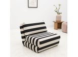 Sessel "Amara", schwarz (wollweis, schwarz), B:88cm H:73cm T:98cm, 100% Polyester, LEGER HOME BY LENA GERCKE, Sessel, Sessel, Schlafsessel ausklappbar, Bettsessel, mit Rasterung