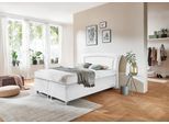 Boxspringbett, weiß (mikrovelours weiß), Liegefläche B/L: 140cm x 200cm, H2 + H2, 7-Zonen-Kaltschaummatratze, Bezug Unterbox und Kopfteil: Mikrovelours, 100% Polyester;Bezug Obermatratze 100% Polyester, waschbar bis 60C, WESTFALIA SCHLAFKOMFORT, Komplettbetten, Boxspringbett, in diversen Ausführungen
