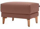 Hocker "CR.450", braun (signalbraun 534, 44), B:63cm H:45cm T:48cm, NaturLEDER OSKAR (echtes Rindsleder), CREATION BY ROLF BENZ, Hocker, Hocker, Füße aus Massivholz