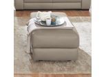 Hocker CALIA ITALIA "Gaia, hochwertiger, edler Lederhocker mit erstklassigem Sitzkomfort", beige (biscotto), B:67cm H:44cm T:90cm, Leder SORRENTO - 100% Leder;Leder BULL - 100% Leder, Hocker, Hocker