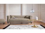3-Sitzer HOME AFFAIRE "Chamby New", beige, B:210cm H:71,5cm T:85cm, Bouclé (100% Polyester), Sofas, 3-Sitzer, im Bouclé-Strukturbezug mit Steppung im Lehnenbereich
