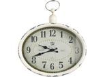 Wanduhr HEINE HOME, beige (creme), Wanduhren, B/H/T: 30,5cm x 36cm x 6cm, Wanduhr, B:30,5cm H:36cm T:6cm