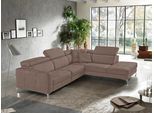 Ecksofa EGOITALIANO "Matt, hoher Sitzkomfort und aufwendige Detailverarbeitung, L-Form", braun (mud), B:285cm H:100cm T:221cm, Luxus-Micofaser Lederoptik (100% Polyester) ist ein neues technisches Gewebe mit einem visuellen und taktilen Aspekt, der dem Nubuk sehr nahe kommt, mit innovativen Eigenschaften. Seine außerordentliche Weichheit kommt von einem exklusiven Produktionsprozess, der Unreinhei
