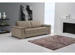 Schlafsofa EGOITALIANO "Cecilia, modern & elegant, erstklassiger Sitzkomfort, Dauerschläfer", grau (taupe), B:234cm H:85cm T:102cm, Leder »BULL« (echtes Rindsleder). Geschliffenes, pigmentiertes und behandeltes Rindsleder mit einer Dicke von 1, 3-1, 5 mm. Dieses Leder zeigt eine ziemlich weiche Hand mit einem halb undurchsichtigen Aussehen. Es handelt sich um ein geschütztes Leder. Eine leichte De