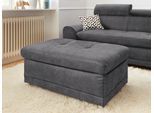 Hocker SIT & MORE "Riva", grau (anthrazit), B:102cm H:45cm T:66cm, Struktur (100% Polyester);Flachgewebe (100% Polyester);Luxus-Microfaser (100% Polyester) 100% Polyester, Hocker, Hocker