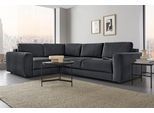 Ecksofa HOME AFFAIRE "Bloomfield, Breite 304cm, Mega Polsterecke mit viel Platz, L-Form", grau (anthrazit), B:224cm H:84cm T:304cm, 100% Polyester, Sofas, Ecksofa, extra tiefe Sitzfläche, wahlweise mit Sitztiefenverstellung