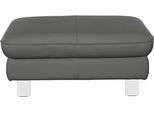 Hocker COTTA "Driver", grau (stone), B:101cm H:43cm T:65cm, Luxus-Kunstleder;LEDER BEEFY (ein abgedecktes Spalt-Rindsleder) im Sitz, Korpus in Kunstleder;NaturLEDER (echtes Rindsleder);Kunstleder SOFTLUX;LEDER/ NaturLeder: Bitte beachten Sie, dass Lederbezüge mehr Nähte aufweisen als Stoffbezüge., Hocker, Hocker, mit edlen Metallfüßen
