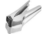 Knoblauchpresse GEFU "Garlico", silber (silberfarben), B:3,7cm L:20,6cm T:6,2cm, Edelstahl, Küchenpressen, Knoblauchpresse
