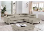 Ecksofa COTTA "Komaris L-Form, B: 249 cm", grau, B:249cm H:72cm T:100cm, Microfaser PRIMABELLE (100% Polyester);Kunstleder SOFTLUX;Feinstruktur (100% Polyester);Kunstleder SOFTLUX/Struktur (100% Polyester);NaturLEDER, Sofas, Ecksofa, mit Kopfteilverstellung, optional Bettfunktion, Bettkasten & Licht