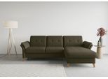 Ecksofa SIT & MORE "Göteborg", grün (khaki), B:268cm H:90cm T:176cm, Sofas, Ecksofa, Sitztiefenverstellung und Federkern, wahlweise mit Bettfunktion
