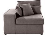 Sofaelement OTTO HOME "Florid", grau (taupe), B:100cm H:75cm T:100cm, Baumwollmix (60% Baumwolle/40% Leinen);Struktur fein (100% Polyester);Samtoptik (100% Polyester);Samtvelours (100% Polyester);Struktur (100% Polyester);Struktur recycelt (100% recyceltes Polyester), Polsterelemente, Sofaelement, als Teil eines Modulsofas,, fester Sitzkomfort, auch in Cord