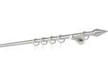 Gardinenstange MYDECO "20mm Point Wandträger 6,5 cm", silber (edelstahlfarben), L:290cm, Gardinenstangen, Gardinenstange