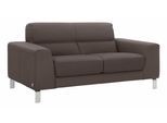 2,5-Sitzer CALIA ITALIA "Simon, hoher Sitzkomfort, modern und elegant, italienisches Designsofa", braun, B:202cm H:81cm T:94cm, Leder SORRENTO - 100% Leder;Leder BULL - 100% Leder, Sofas, 2 5-Sitzer, in zwei Lederqualitäten