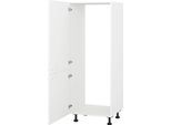 Kühlumbauschrank KOCHSTATION "KS-Scafa" 2 Türen für integrierte Kühl-Gefrier-Kombination 1444 mm", weiß (weiß hochglanz), B:60cm H:150cm T:56cm, Schränke, Kühlumbauschrank, Breite/Höhe: 60/150 cm, wahlweise Türanschlag rechts oder links