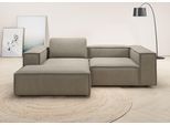 Ecksofa HOME AFFAIRE "Watertown, kompakte L-Form, 246 cm breite für kleinere Räume", grau (taupe), B:246cm H:68cm T:171cm, 100% Polyester, Sofas, Ecksofa, modernes Ecksofa mit Feincordbezug, platzsparend & bequem