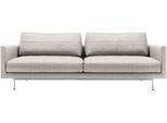 3,5-Sitzer "CR.414, Designsofa, edles Sofa, Loungesofa, Ledersofa, klares Design", grau (seidengrau), B:220cm H:91cm T:106cm, CREATION BY ROLF BENZ, Sofas, 3 5-Sitzer, aus Leder oder Chenille, erstklassiger Sitzkomfort, legere Polsterung