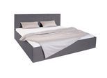 Polsterbett, grau (anthrazit), Liegefläche Länge B: 200cm x 200cm, Höhe Bettseite: 42cm, Bonnell-Federkernmatratze Gewicht bis: 80 kg H2 + H2, Bezug Bett: 100% Polyester;Bonnell-Federkernmatratze: 51% Polypropylen, 39% Polyester, 10% Baumwolle;Kaltschaummatratze: 100% Polyester, Bezug abnehm- und waschbar bis 60C, WESTFALIA SCHLAFKOMFORT, Betten, Polsterbett, inkl. Bettkasten bei Ausführung mit Ma