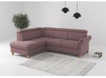 Ecksofa HOME AFFAIRE "Glendale, L-Form", aubergine, B:247cm H:84cm T:193cm, 100% Polyester, Sofas, Ecksofa, inkl. Kopfteilverstellung, wahlweise mit Vorziehsitz und Bettkasten