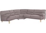 Polsterecke TRENDMANUFAKTUR "Cecilia, italienisches Designsprache, modern und komfortabel, L-Form", grau (taupe), B:280cm H:87cm T:240cm, Sofas, Polsterecke, toller Sitzkomfort und bequeme Armlehnen
