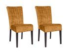 4-Fußstuhl HOME AFFAIRE, orange (wenge lackiert, golden orange 5508, wenge, amour 5508), B:46cm H:93cm T:64cm, Massivholz, Polyester, Stühle, 4-Fußstuhl, vertikale Nähte in der Rückenlehne
