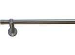 Gardinenstange INDEKO "Linz", silber (edelstahlfarben), L:230cm, Stahl, Gardinenstangen, Gardinenstange, Komplett-Set inkl. Montagematerial