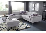 Ecksofa SIT & MORE "Percy L-Form", silber, B:270cm H:80cm T:235cm, Sofas, Ecksofa, 15 cm Fußhöhe, Sitztiefenverstellung, wahlweise in 2 Fußfarben
