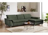 Ecksofa DOMO COLLECTION "FRANZI zeitlos und elegant, moderne Sitzheftung, L-Form", grün, B:279cm H:81cm T:170cm, Sofas, Ecksofa, wahlweise mit Kopfteilverstellung (dann Tiefe: 170 cm)