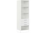Seitenschrank IMPULS KÜCHEN "Valencia", Breite/Höhe: 60/190,7 cm, mit Soft-Close", weiß, B:60cm H:190,7cm T:57,6cm, Dekorfolie, Holzwerkstoff, Schränke, Seitenschrank, vormontiert, mit Schubkästen, mit verstellbaren Fachböden