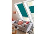 Dachfensterplissee SUNLINES "StartUp Style Honeycomb TL", blau (petrol, weiß), B:49,4cm H:115,9cm, Obermaterial: 100% Polyester, Plissees, Dachfensterplissee, mit Führungsschienen
