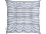 Stuhlkissen TOM TAILOR HOME "Fresh Stripe", blau (blau, gestreift), B:40cm L:40cm, Polyester, Dekokissen_Sitzkissen_Kissenhüllen, Stuhlkissen, mit modernem Nadelstreifendessin
