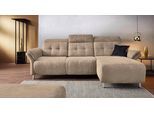 Ecksofa HOME AFFAIRE "Manhattan L-Form", beige, B:270cm H:102cm T:168cm, Kunstleder SOFTLUX;Flachgewebe (100% Polyester);Struktur (100% Polyester), Sofas, Ecksofa, 2 Sitze mit elektrischer Relaxfunktion, verstellbare Armlehnen