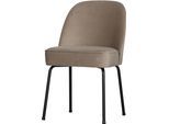 Esszimmerstuhl WOOOD "Stockholm", grün (khaki, schwarz), B:50cm H:82,5cm T:57cm, 100% Polyester, Stühle, Esszimmerstuhl, Polsterstuhl, 4-Fuß-Metallgestell, Breite 50 cm