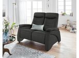 2-Sitzer EXXPO - SOFA FASHION "Ascoli, Kinosofa mit hohem Sitzkomfort, bequeme Armlehnen", schwarz, B:140cm H:106cm T:99cm, NaturLEDER (echtes Rindsleder) in Sitz und Rücken. Korpus in passendem Kunstleder SOFTLUX bezogen;Velours in Lederoptik (100% Polyester);Webvelours ( 92% Polyester, 8% Nylon), Sofas, 2-Sitzer, hoher Rücken, inkl. Relaxfunktion